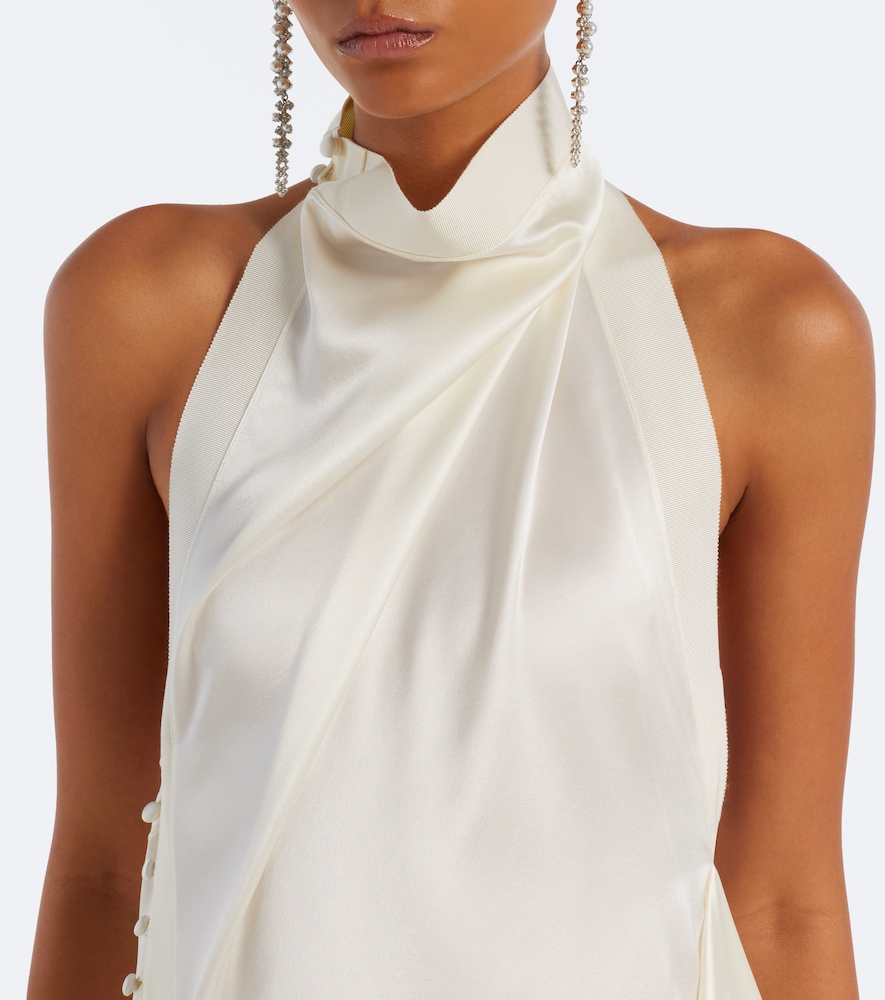 Bridal Maude Silk Crêpe Back Top
