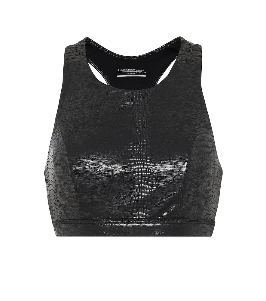 Lanston Sport Venture snake-print sports bra