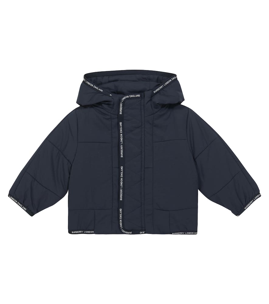 Burberry Kids Baby quilted hooded jacket