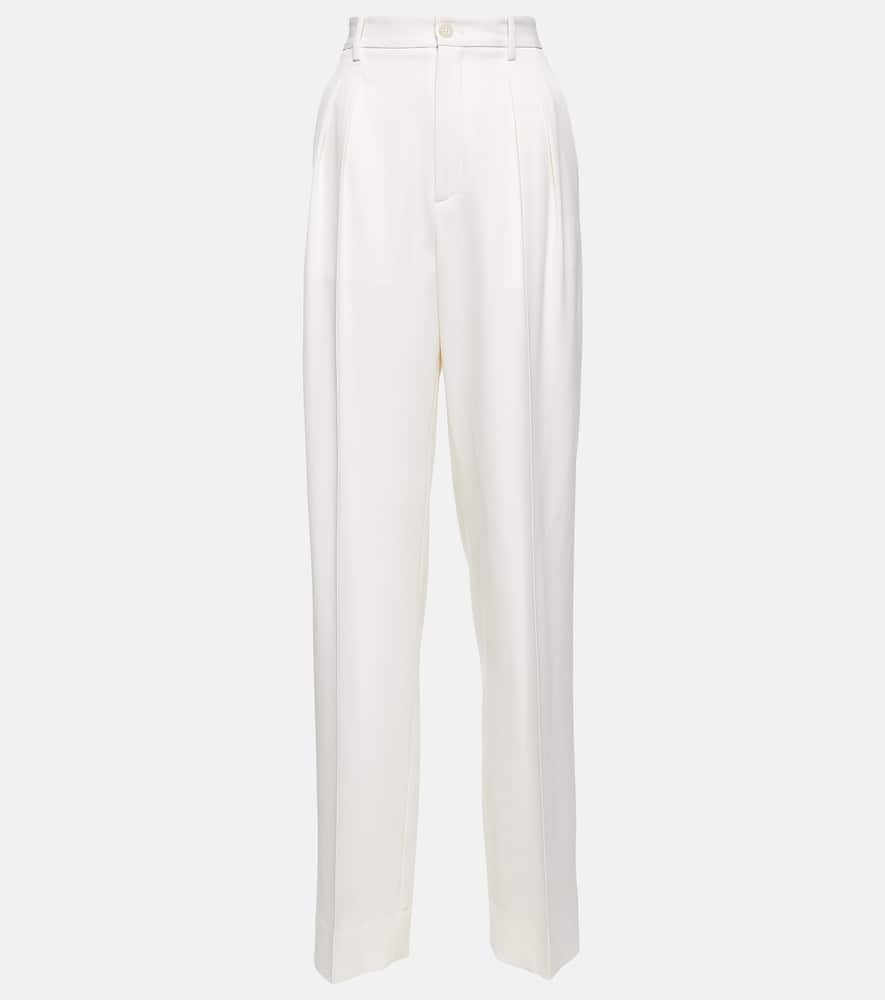 Nili Lotan Etienne Virgin Wool Trousers In Ivory