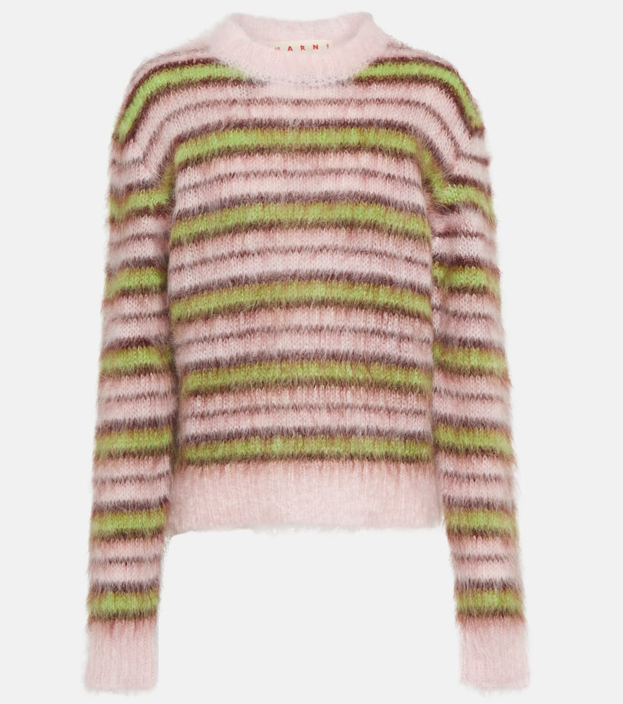 Marni Striped mohair-blend sweater