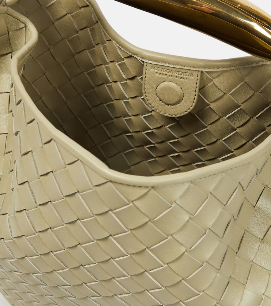 Bottega Veneta Womens Travertine Brass Sardine Large Leather Top-handle Bag In Neutrals