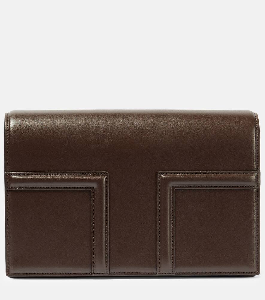 TOTÊME T-FLAP LEATHER SHOULDER BAG