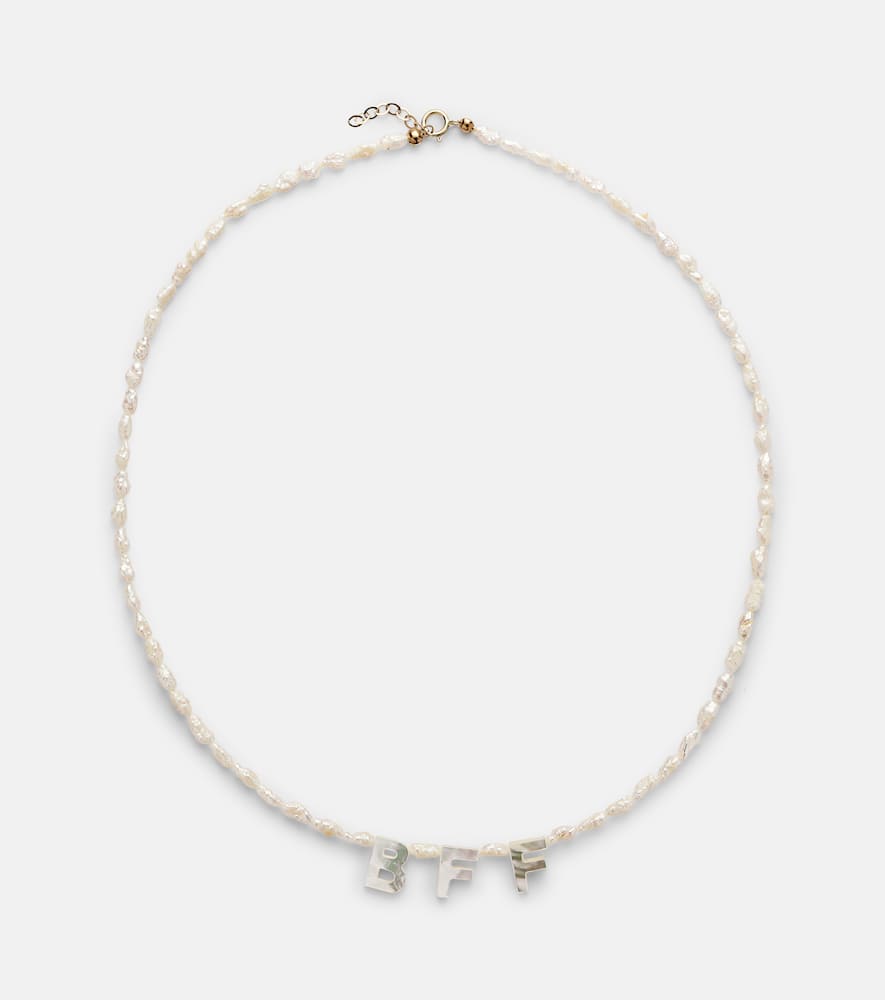 BFF 9kt gold necklace with mother of pearl
