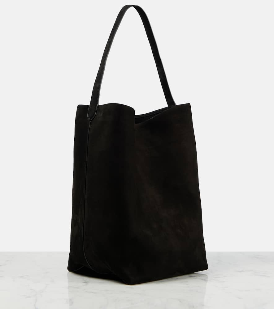 Shop The Row N/s Park Large Suede Tote Bag In Black