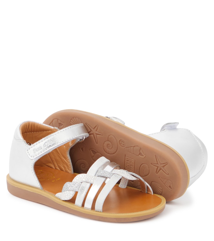  Pom D'api Pom D'api Sandalen Poppy Tresse Aus Metallic-leder 