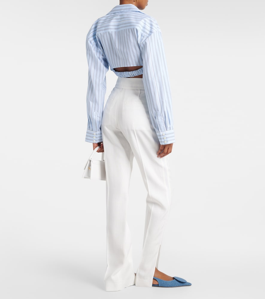  Jacquemus Jacquemus Cropped-bluse La Chemise Bahia Courte Aus Baumwolle 