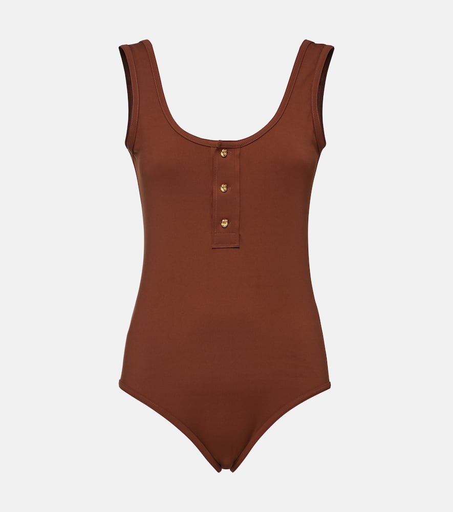 Buttoned swimsuit