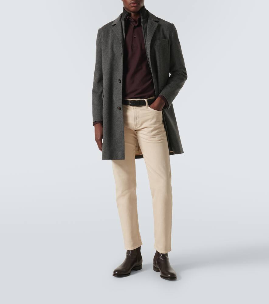 Loro Piana Cotton Pique Polo Shirt In Brown