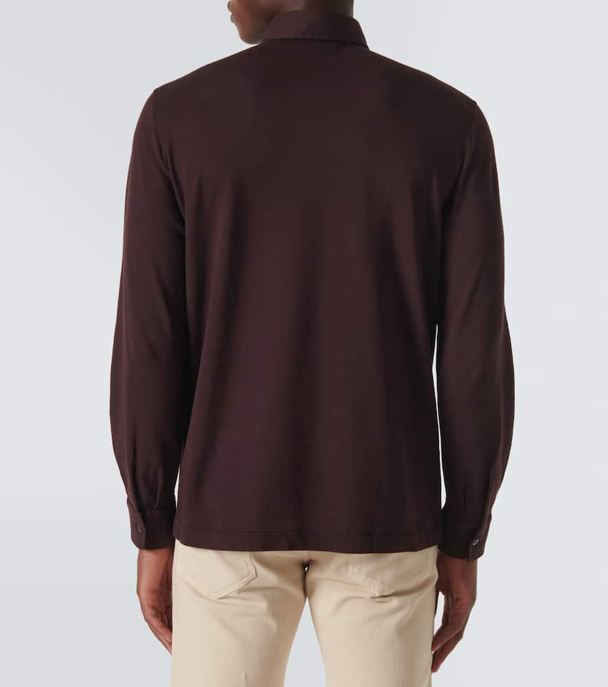 Loro Piana Cotton Pique Polo Shirt In Brown
