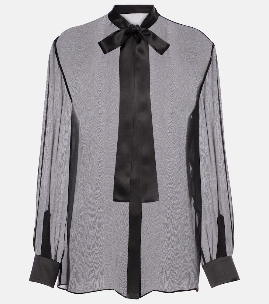 Dolce & Gabbana Tie-neck silk blouse