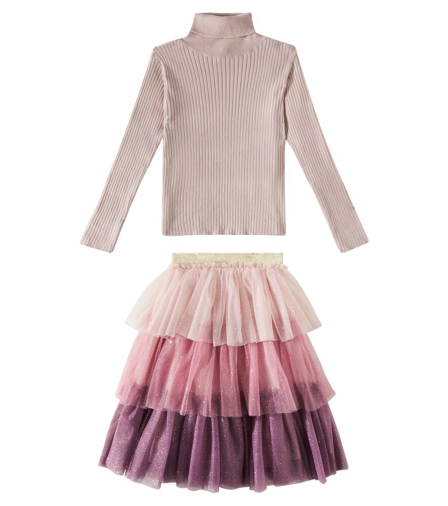 Patachou Sweater and tulle skirt set