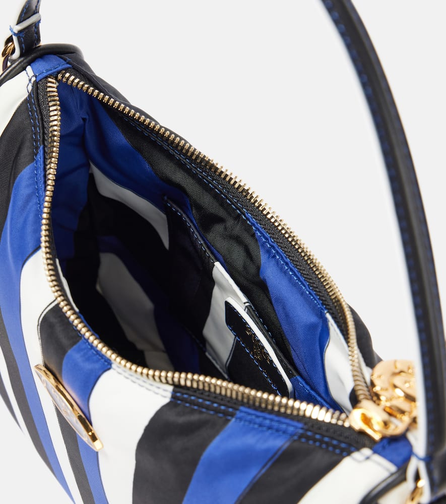 Pucci Yummy Iride Canvas Shoulder Bag In Blue