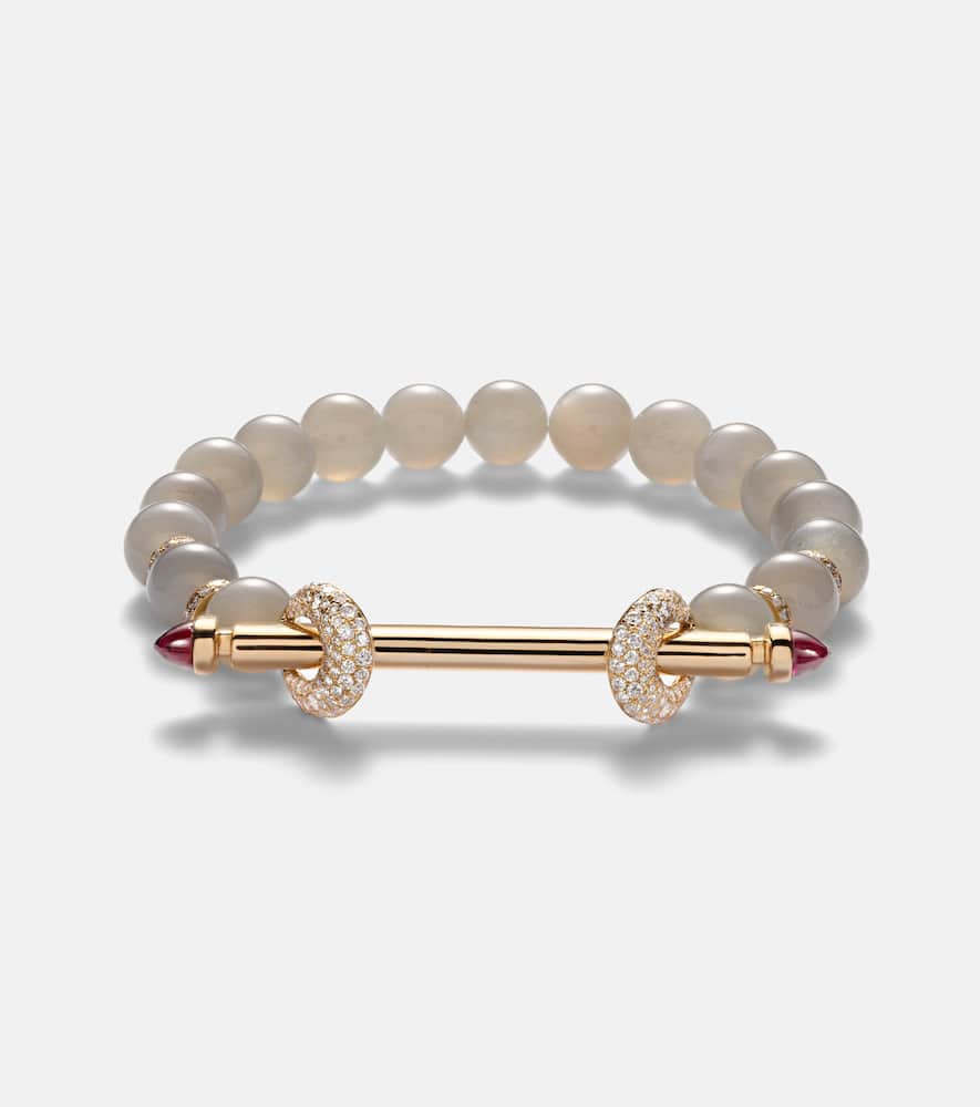 Chakra 18kt gold bracelet with gemstones