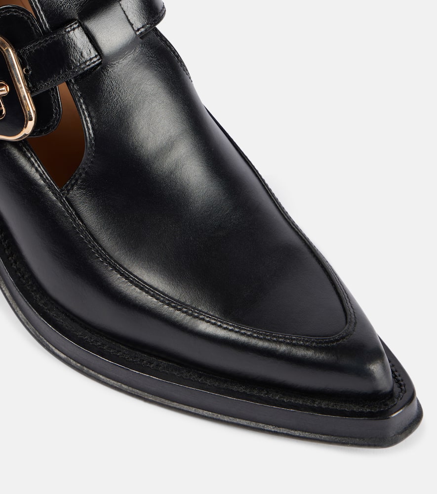 Gabriela Hearst Castro Leather Ankle Boots In Schwarz