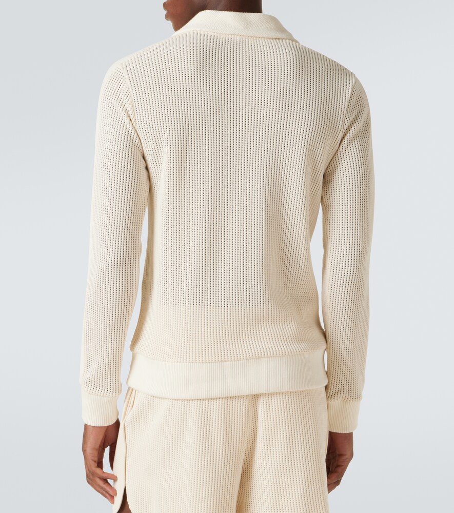  Wales Bonner Wales Bonner Polopullover Song Aus Baumwoll-mesh 
