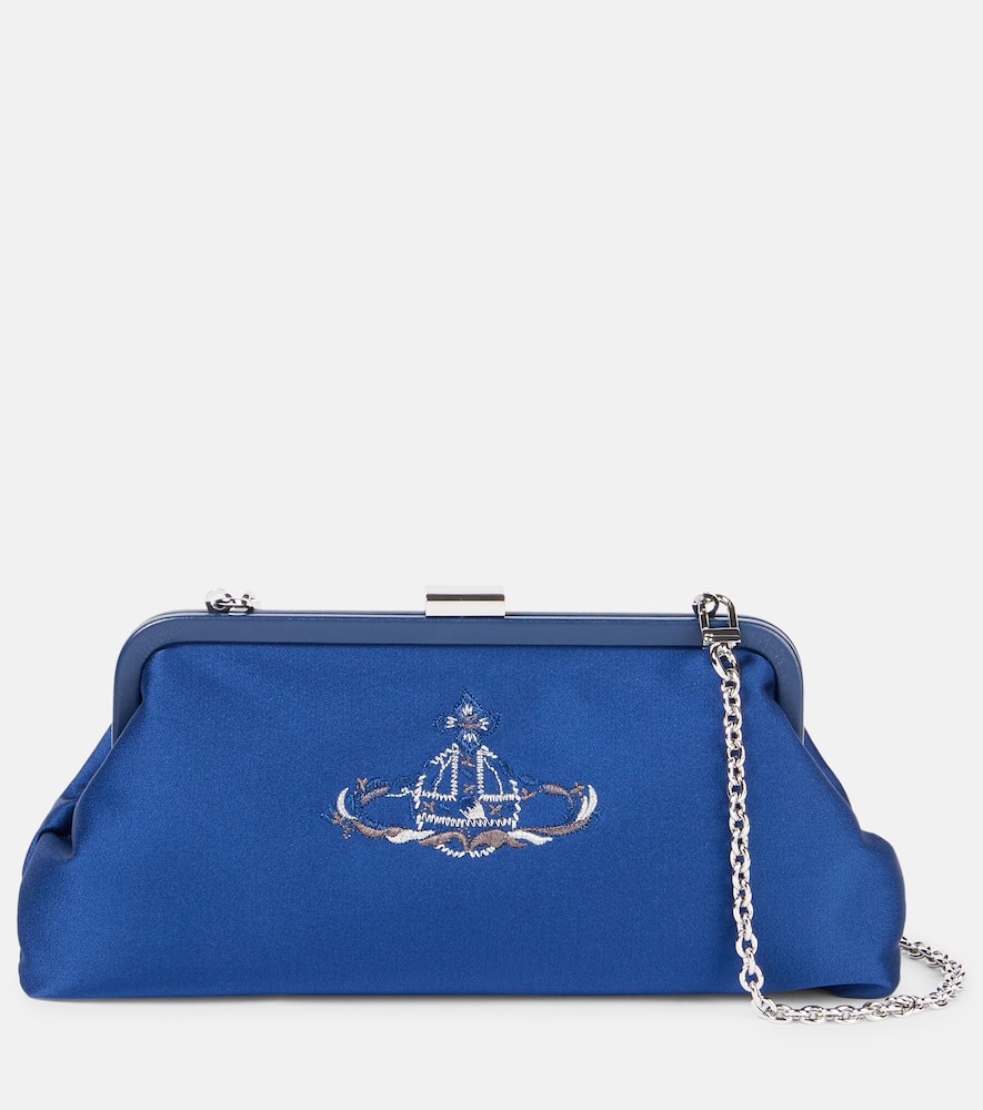 【Vivienne Westwood】 Dorothy embroidered satin clutch Vivienne Westwood Dorothy Embroidered Satin Clutch | ModeSens