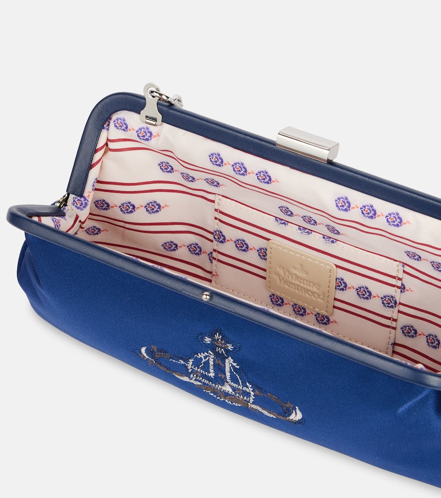 【Vivienne Westwood】 Dorothy embroidered satin clutch Vivienne Westwood Dorothy Embroidered Satin Clutch | ModeSens