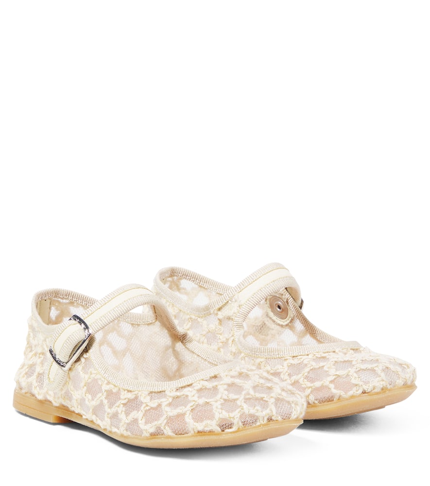 Pèpè Rete Conex Ballet Flats In White