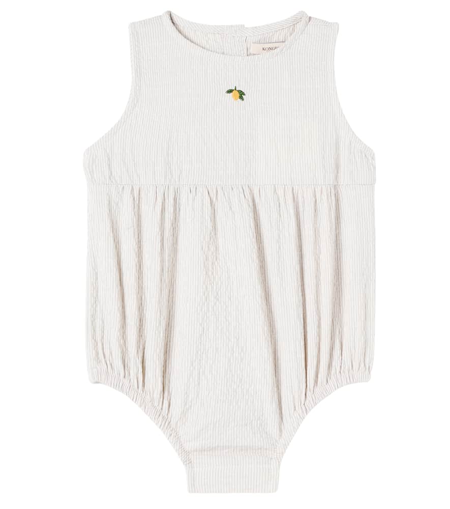 Konges Slojd Baby Elliot Cotton Bodysuit In Neutrals