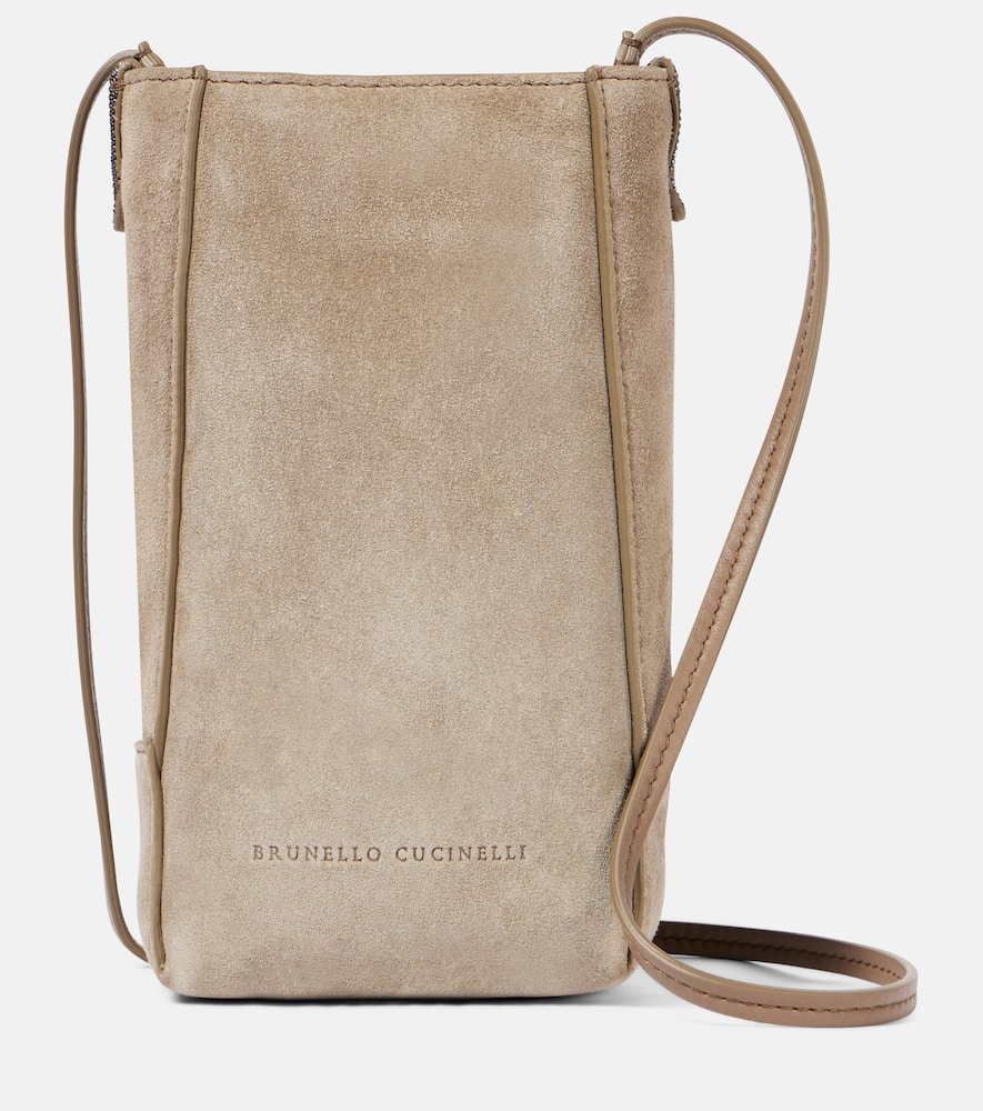 Mini suede crossbody bag