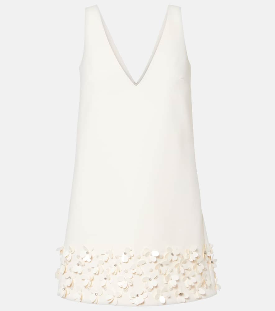 Bridal sequined crêpe minidress