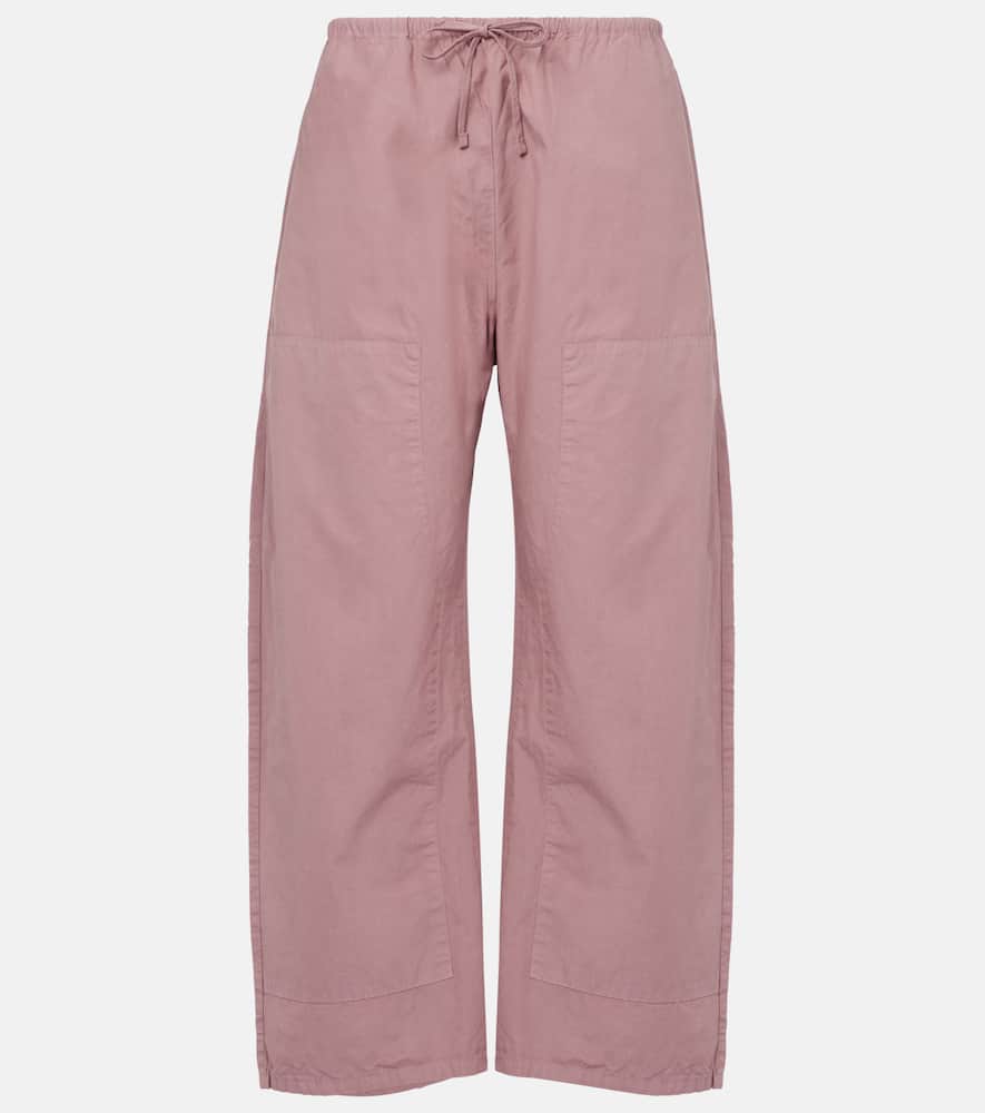 Leset Kyoto Cotton Cropped Wide-leg Pants