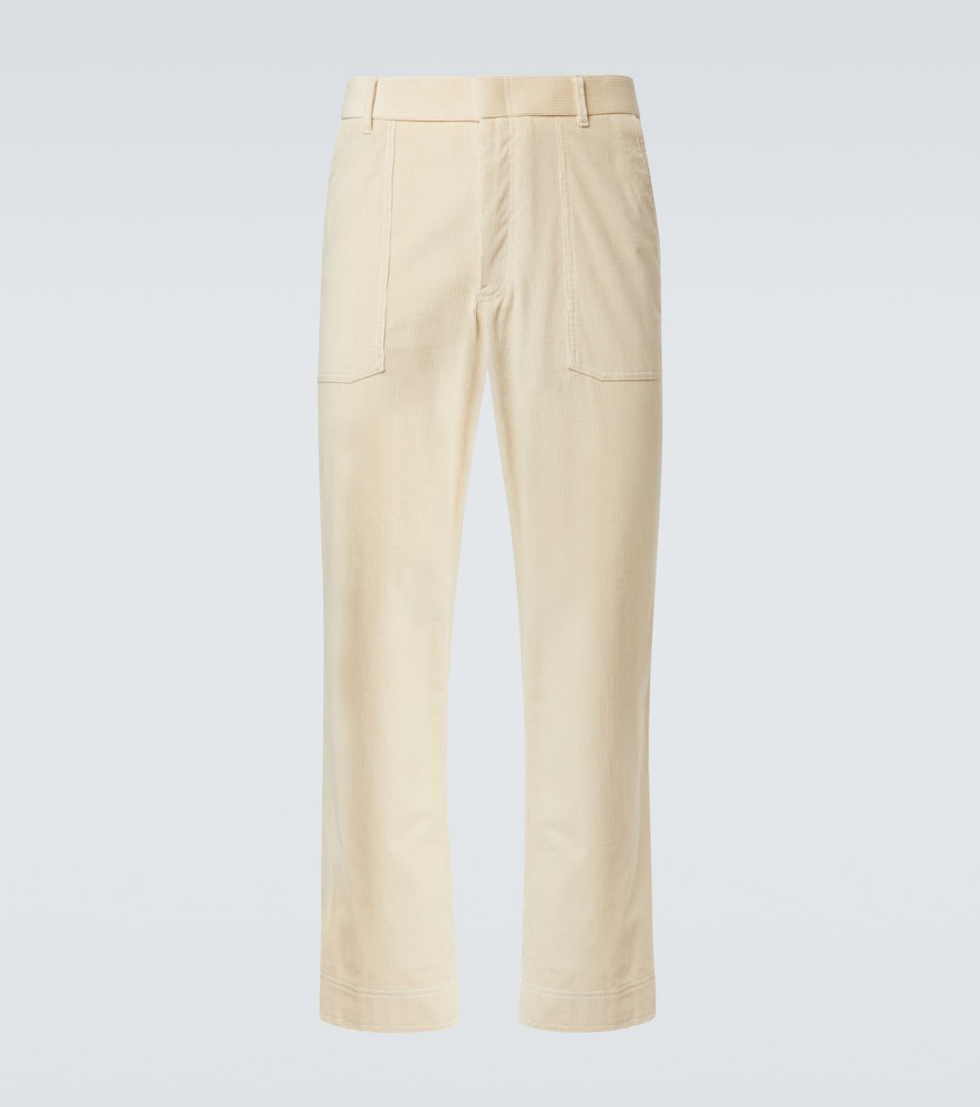 Brioni Cotton and Wool Corduroy Straight Pants