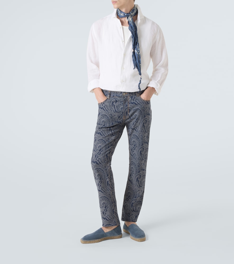  Etro Etro Roma Paisley Slim Jeans 