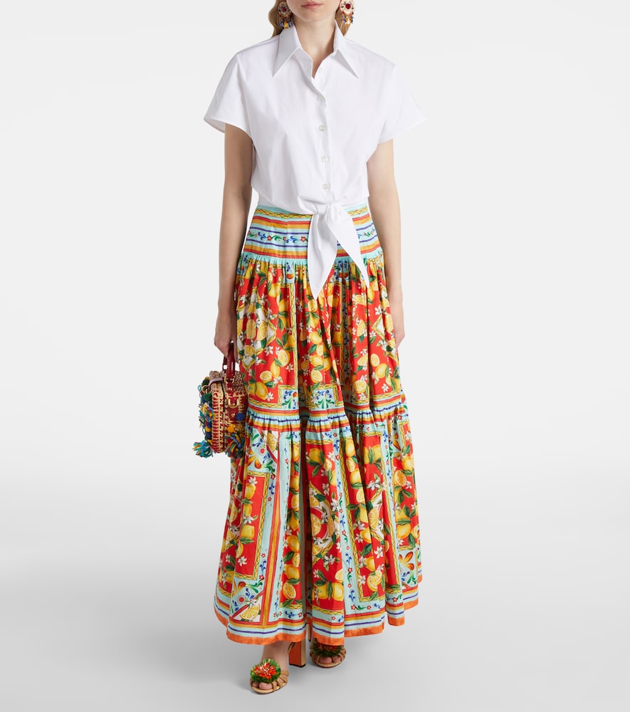 Dolce & Gabbana Cropped cotton-blend shirt