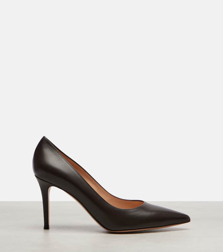 Gianvito Rossi Gianvito 85 Vitello Leather Point-toe Pumps In Brown