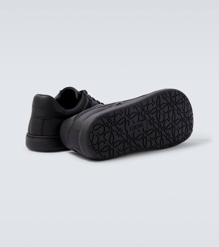 Loewe Jambo Logo-detail Leather Sneakers In Black