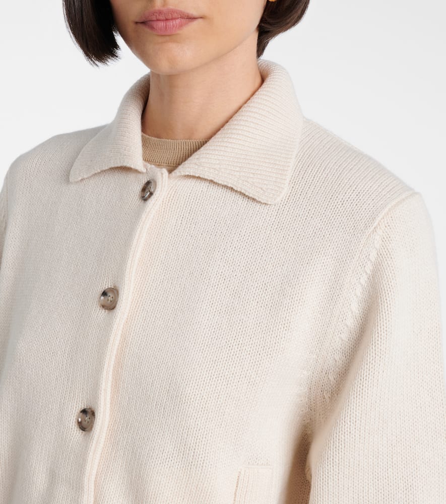 Jardin Des Orangers Wool And Cashmere Cardigan In Neutral