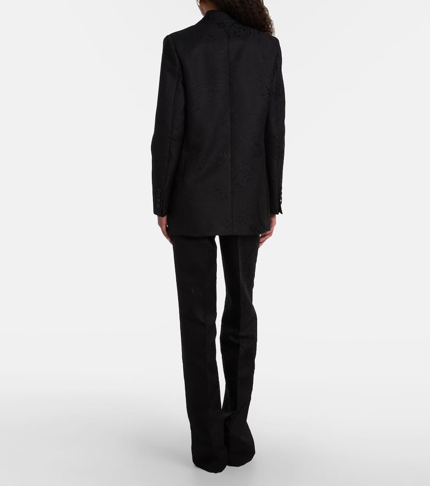 Etro Paisley Jacquard Bootcut Pants In Black