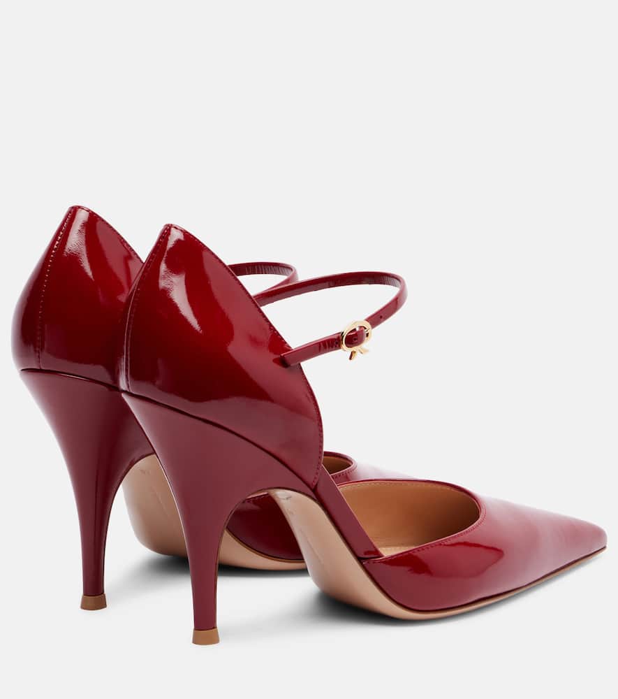 Gianvito Rossi 95 Patent Leather Pumps In Red