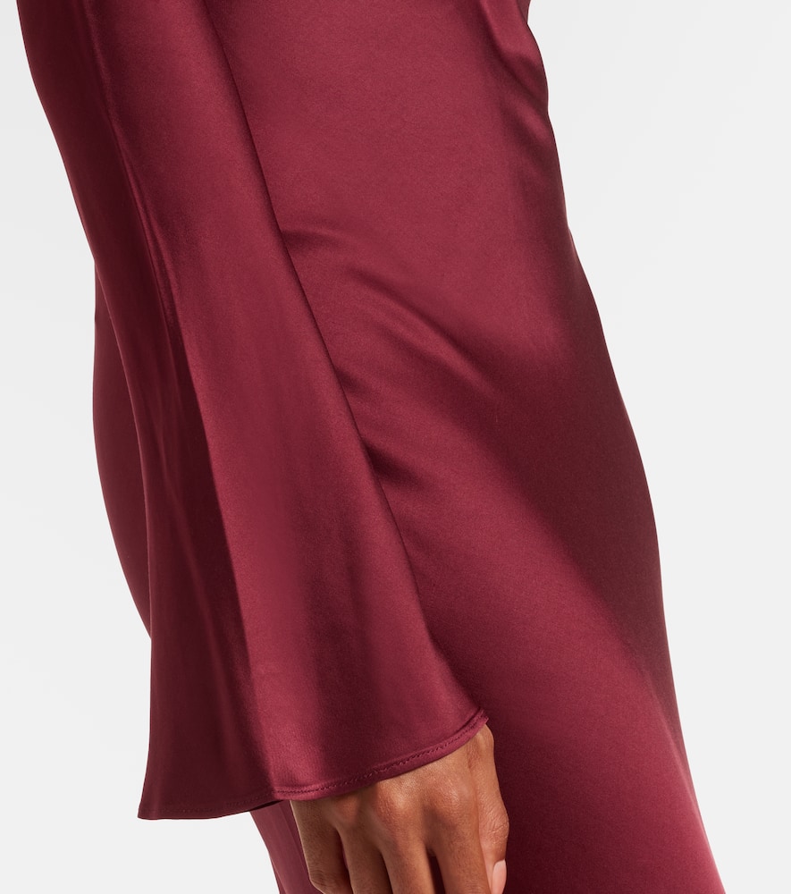 Rotate Birger Christensen Signe Satin Gown In Burgundy