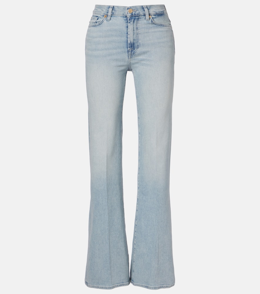 7 For All Mankind Modern Dojo Mid-rise Flared Jeans In Blue
