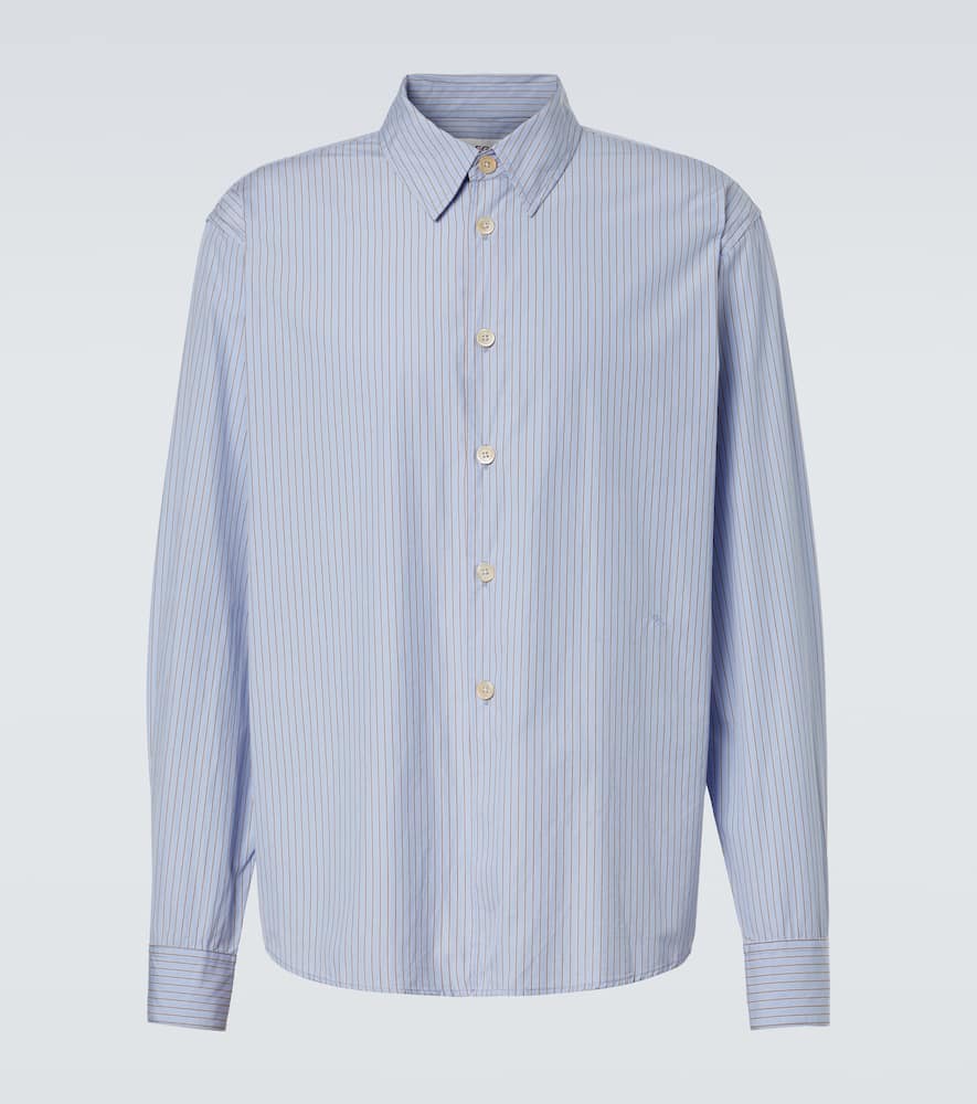 Our Legacy Beyond Striped Cotton Poplin Shirt In Blue