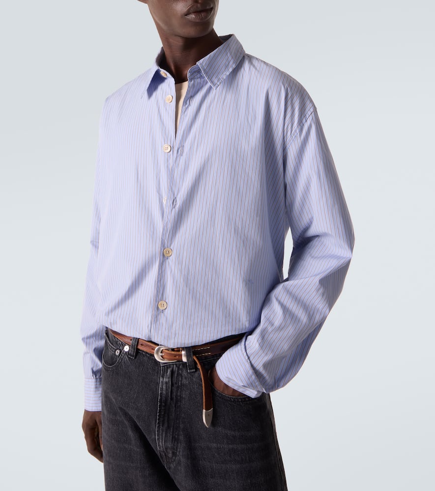 Our Legacy Beyond Striped Cotton Poplin Shirt In Blue
