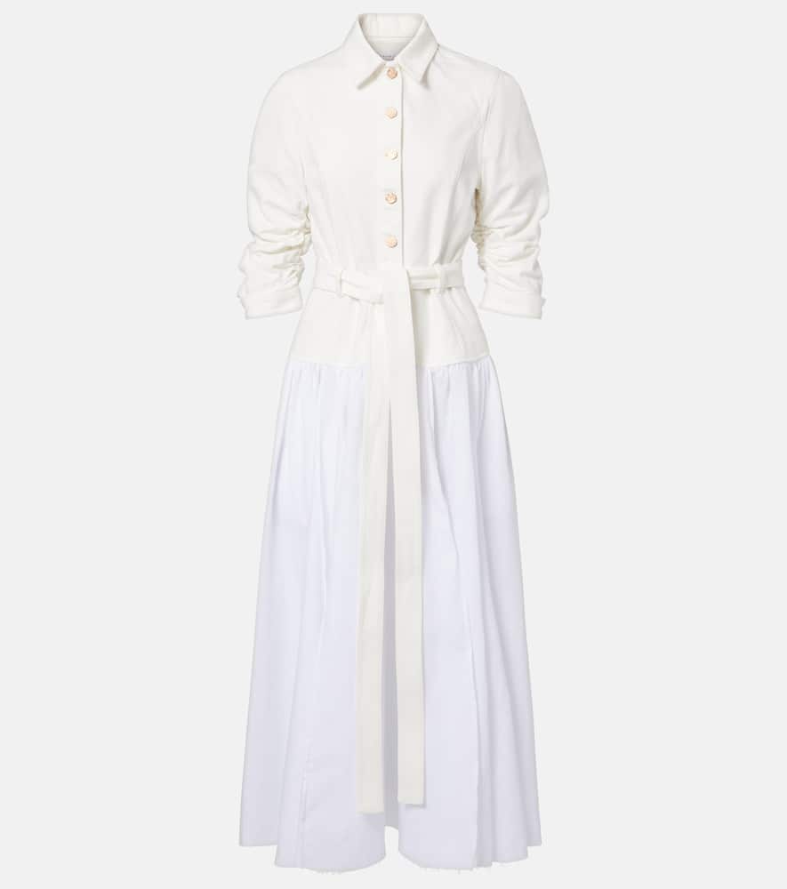 Gabriela Hearst Delyth Cotton And Linen Maxi Dress In White