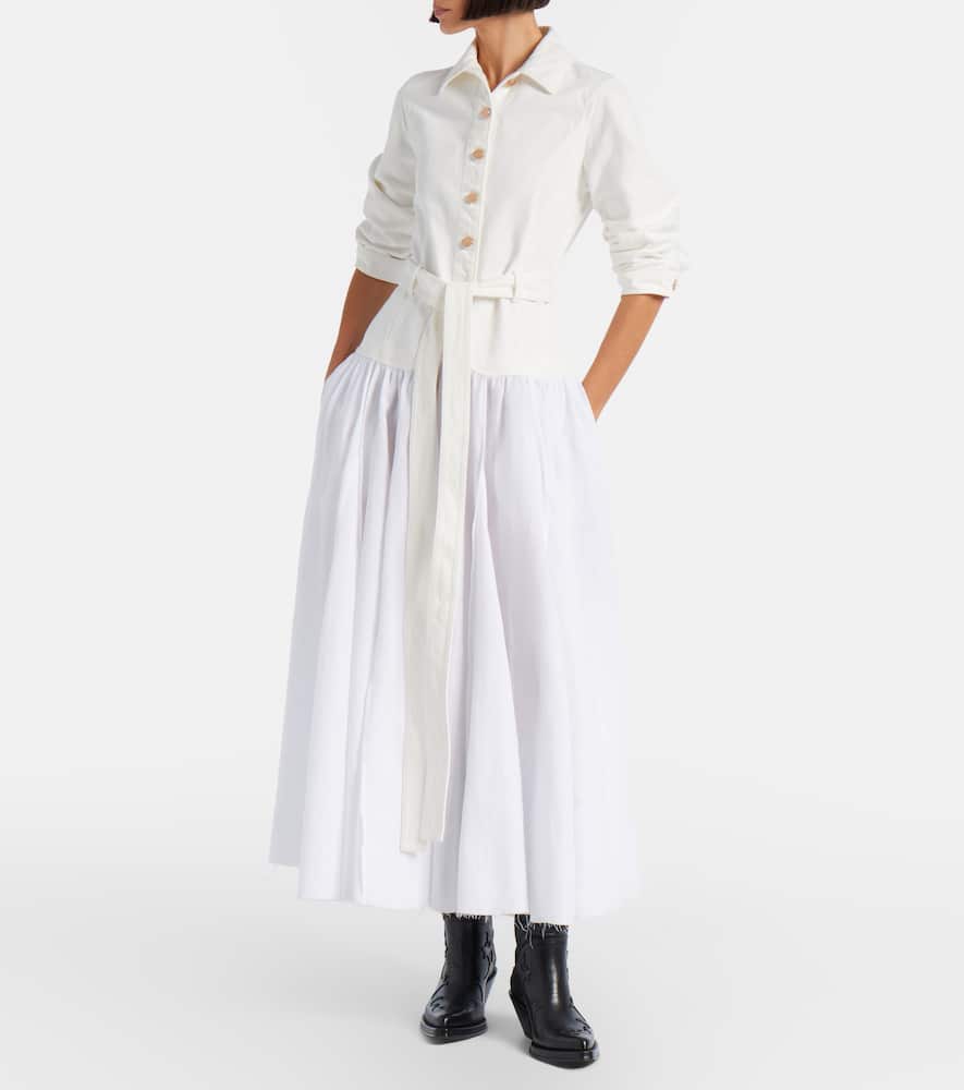 Gabriela Hearst Delyth Cotton And Linen Maxi Dress In White