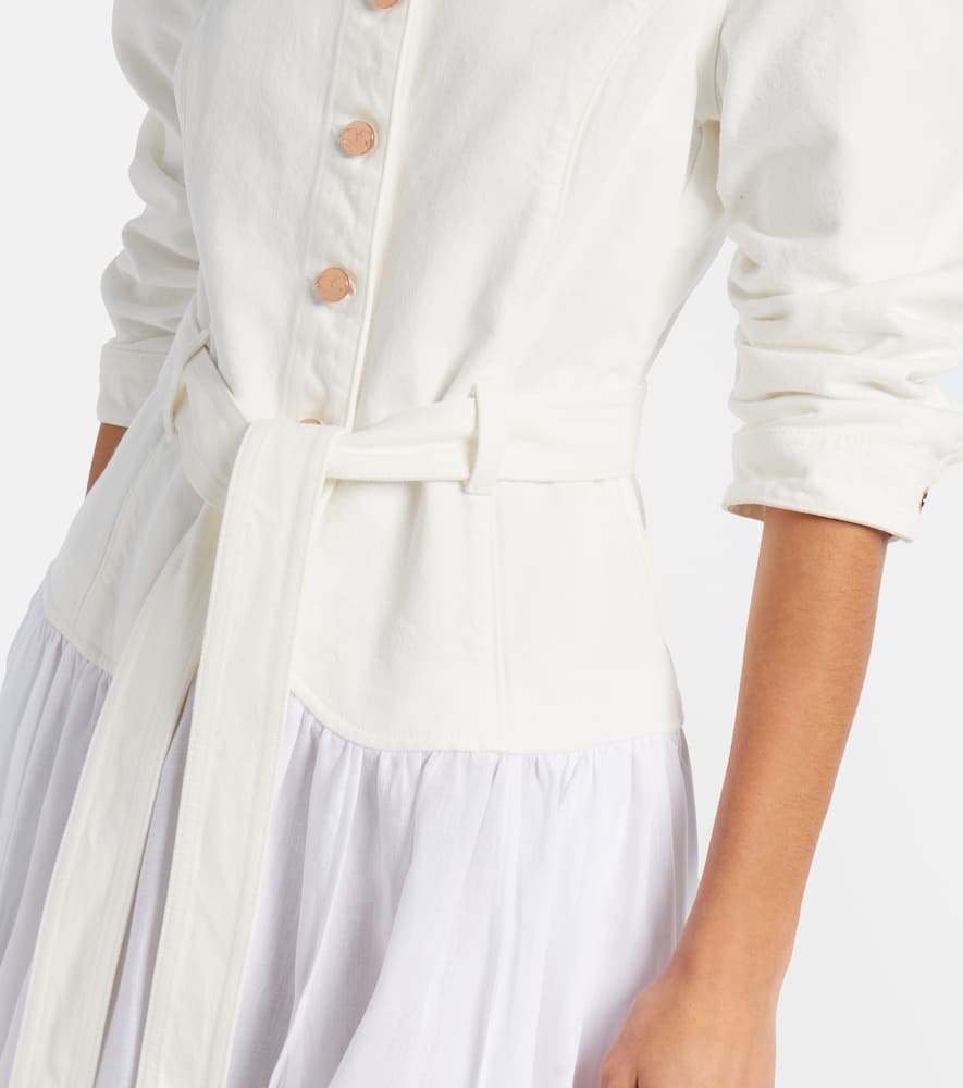 Gabriela Hearst Delyth Cotton And Linen Maxi Dress In White