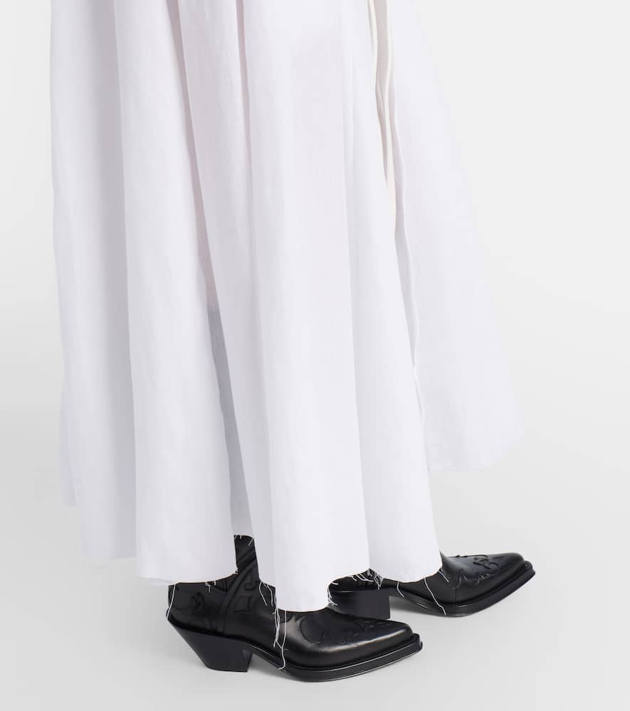 Gabriela Hearst Delyth Cotton And Linen Maxi Dress In White