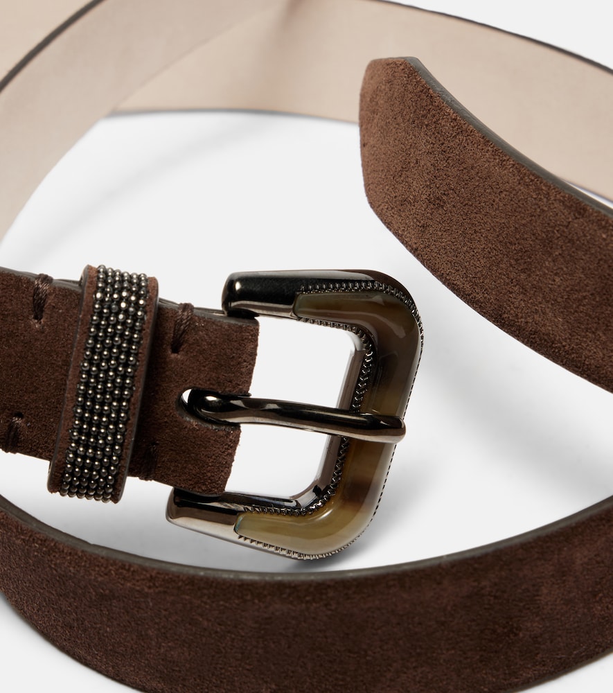  Brunello Cucinelli Brunello Cucinelli Monili Suede Belt 