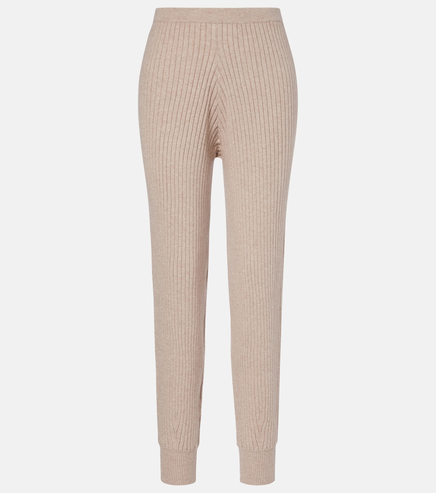Jardin des Orangers Ribbed-knit cotton and cashmere sweatpants