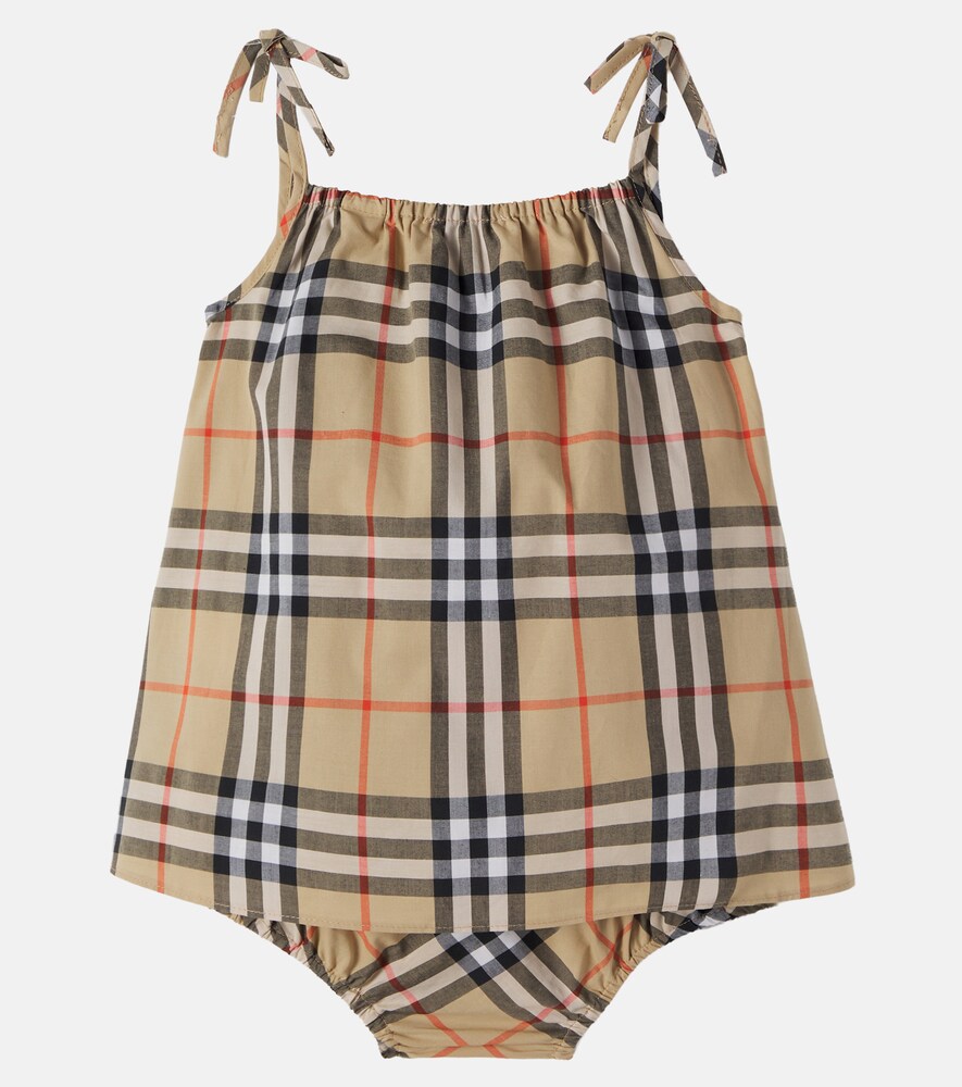  Burberry Kids Burberry Kids Baby Cotton Dress And Bloomers Set 