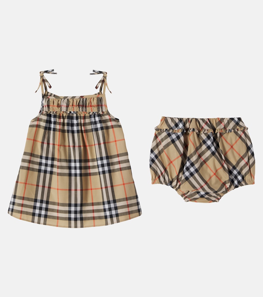  Burberry Kids Burberry Kids Baby Cotton Dress And Bloomers Set 