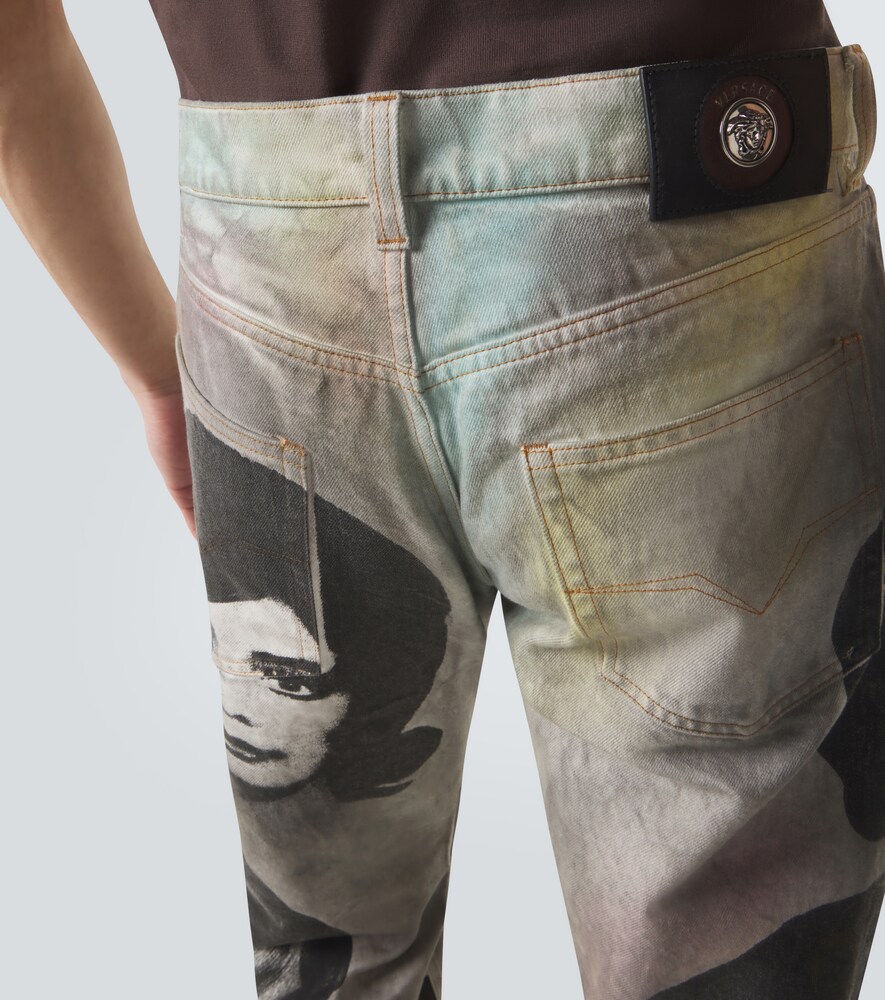  Versace Versace Printed Straight Jeans 