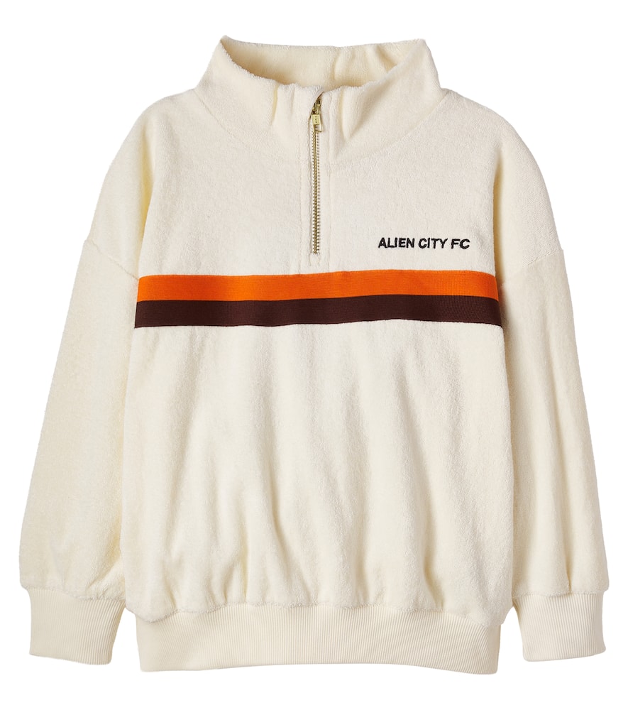 Felpa in cotone con zip