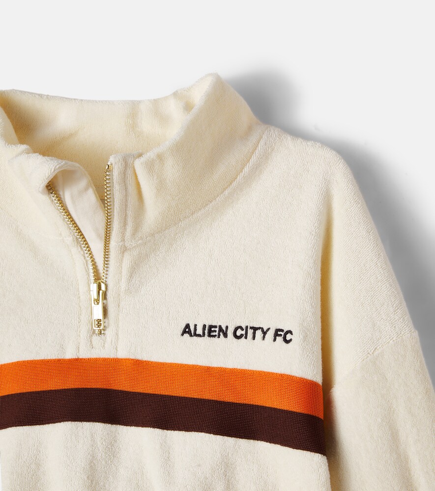  Mini Rodini Mini Rodini Half-zip Cotton Terry Sweatshirt 